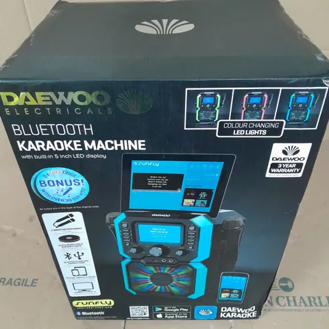 BOXED DAEWOO BLUETOOTH KARAOKE MACHINE