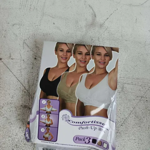 WOMEN'S COMFORTISSE PUSH-UP BRAS β PACK OF 3, SIZE XL