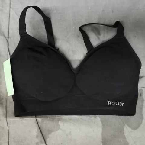 BOODY WIRELESS FULL BUST T-SHIRT BRA IN BLACK SIZE MEDIUM