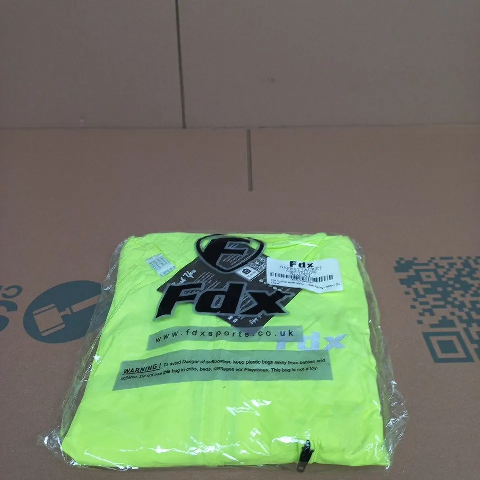 FDX DEFRAY JACKET - MEN'S CYCLING JACKET, NEON YELLOW, UK XL 