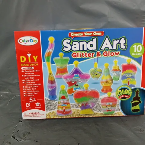 12 BOXED SAND ART GLITTER & GLOW BY COLORDAY 