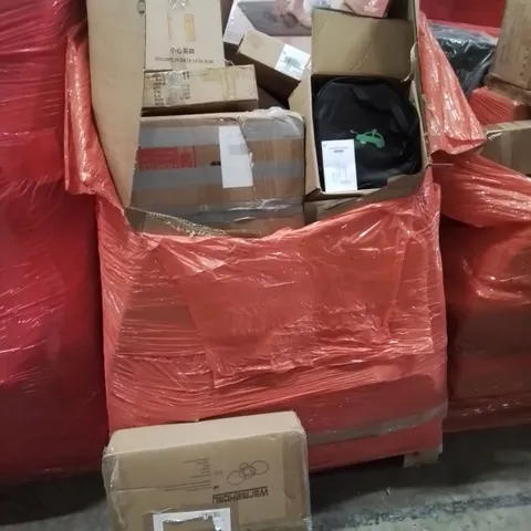 PALLET OF VARIOUS ASSORTED BOXED HOUSEHOLD ITEMS TO INCLUDE. ANYCUBIC KOBRA 2 NEO 3D PRINTER, PORTABLE EV CHARGER, CEILING LAMP, STONE BATH MAT ETC.