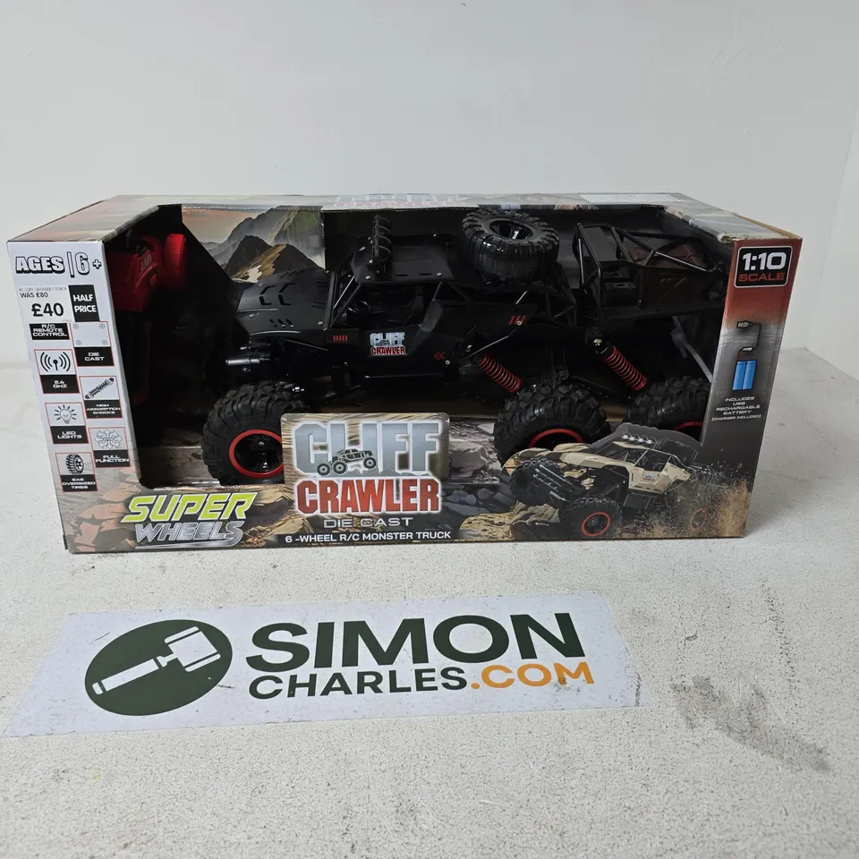 SUPER WHEELS 1:10 SCALE R/C MONSTER TRUCK – BOXED (6-WHEEL)
