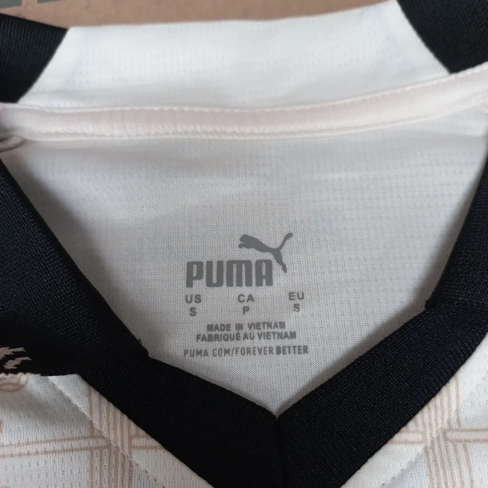 PUMA AC MILAN FOOTBALL SHIRT – WHITE AWAY JERSEY EMIRATES FLY BETTER SPONSOR (SIZE S)