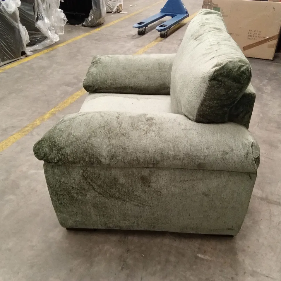 SALERNO STANDARD BACK FABRIC ARMCHAIR - OLIVE GREEN RRP £449