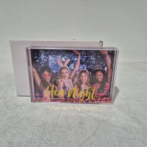 LOT OF 4 GLITTER FRAMED HEN NIGHT PICTURE FRAMES