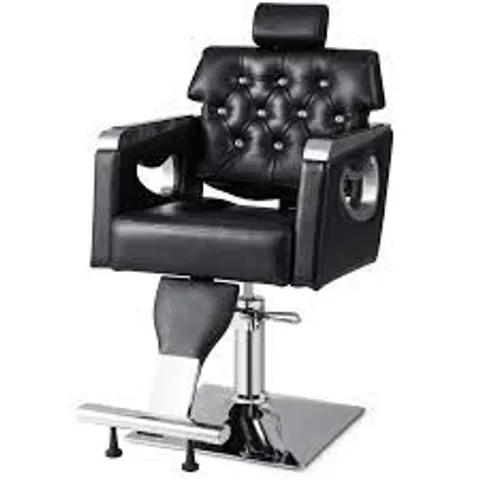 BOXED MULTIGOT BARBER CHAIR, PROFESSIONAL HAIRCUT CHAIR WITH TILTABLE BACKREST, ADJUSTABLE HEADREST & FOOTREST, HEIGHT ADJUSTABLE SWIVEL STYLING CHAIR FOR BARBER SHOP TATTOO HAIRDRESSER