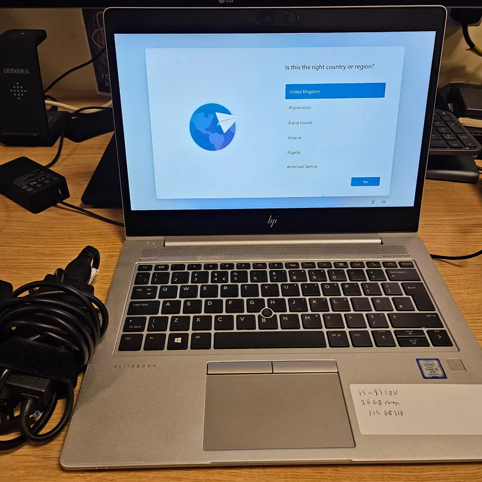 HP ELITEBOOK HSN-112C LAPTOP - INTEL CORE I5-8350U CPU, 16GB RAM, 512GB SSD
