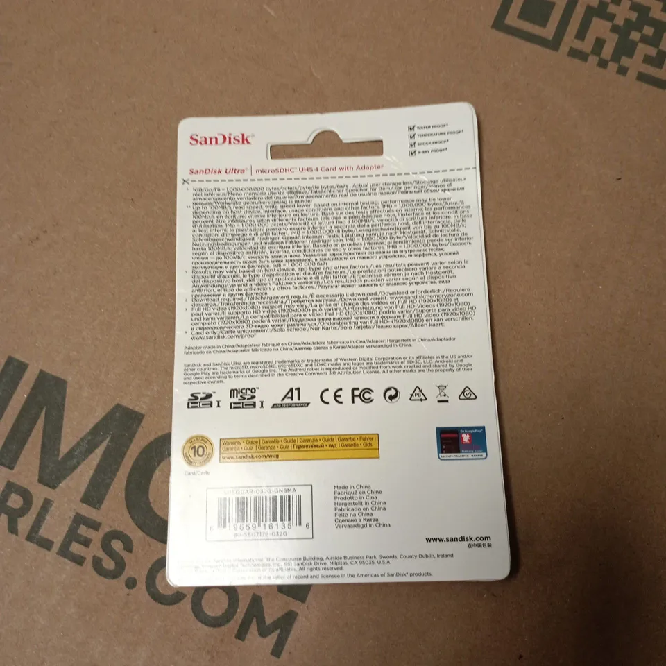 SANDISK ULTRA MICROSDHC UHS-I CARD WITH ADAPTER – 32GB (CLASS 10, A1)