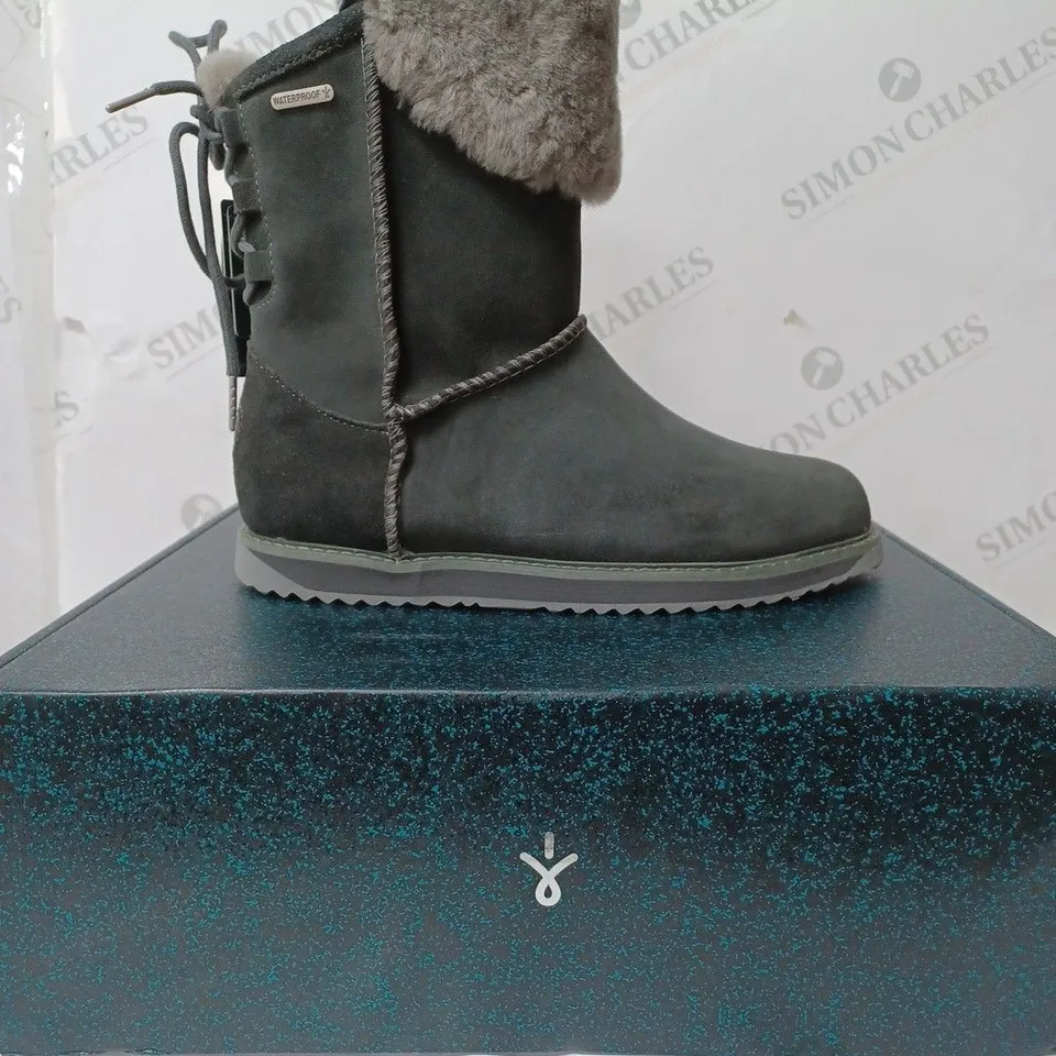 EMU AUSTRALIA DARK GREY BIRDWOOD BOOT SIZE 6 