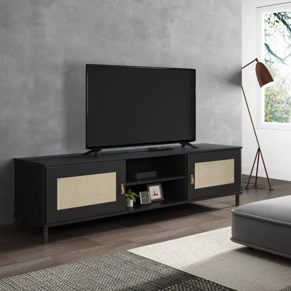 BOXED SOUTHSEA SOLID WOOD TV STAND FOR TV'S UP 55"