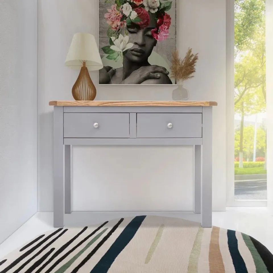 BOXED ROSEWOOD 100CM CONSOLE TABLE