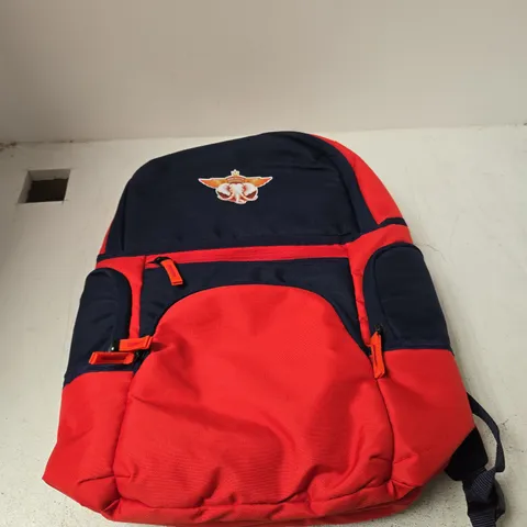 MANCHESTER SUPER GIANS BACKPACK – RED AND NAVY WITH EMBLEM LOGO