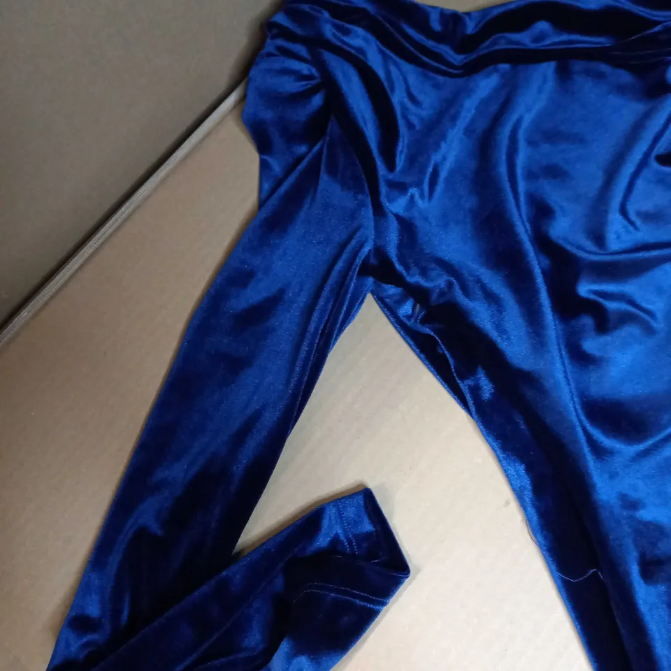 DESIGNER NAVY RUCHED HIGH SPLIT ONE SHOULDER MAXI DRESS