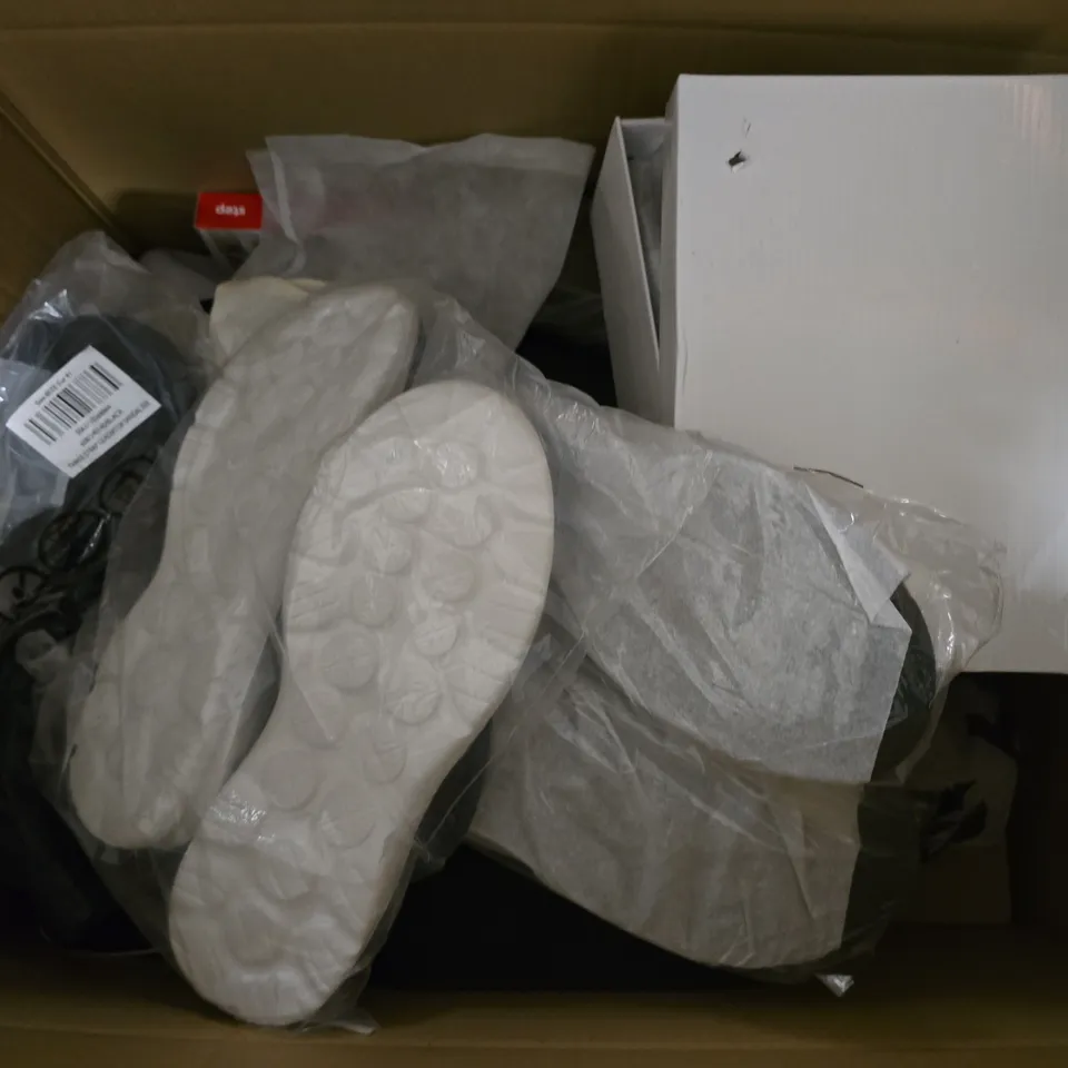 APPROXIMATELY 20 ASSORTED PAIRS OF SHOES AND FOOTWEAR ITEMS IN VARIOUS STYLES AND SIZES TO INCLUDE BERSHKA, ZARA, GAIMO, ETC