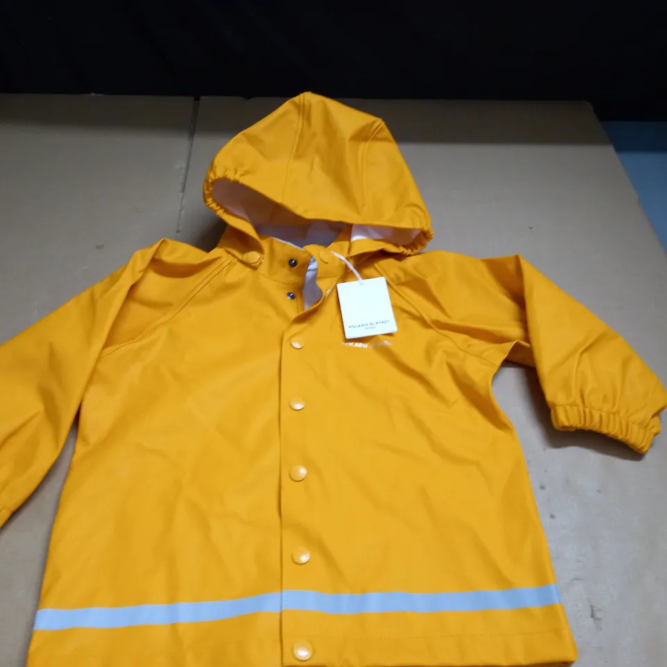 POLARN O PYRET YELLOW WATERPROOF JACKET - 98 /104 2-4 YEARS