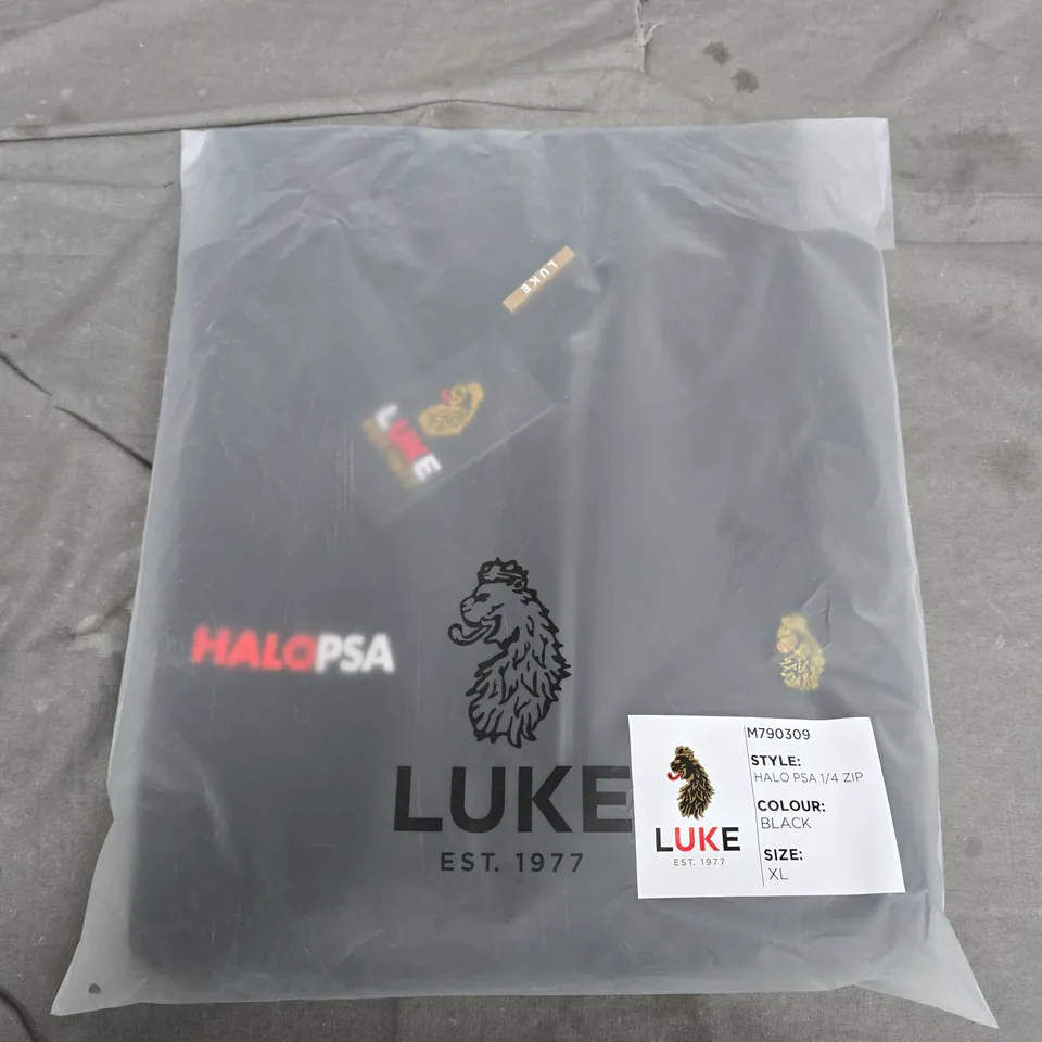 BAGGED LUKE HALO PSA 1/4 ZIP IN BLACK - XL