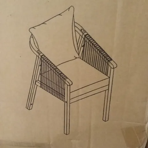 BOXED SET OF 2 ROYALCRAFT ROMA OUTDOOR DINING CHAIRS