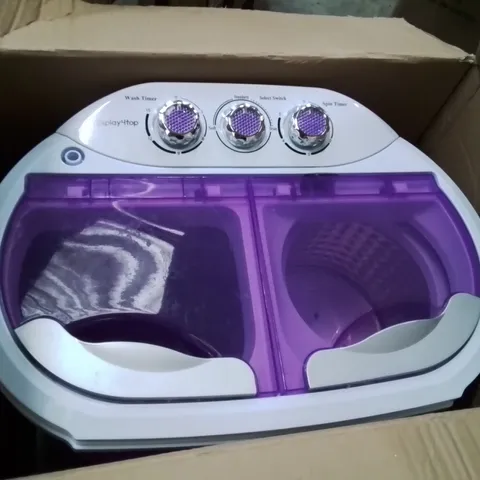 BOXED DISPLAY4TOP ELECTRIC MINI PORTABLE COMPACT 3.6KG CAPACITY WASHER WASHING MACHINE SPIN DRYER LAUNDRY - PURPLE
