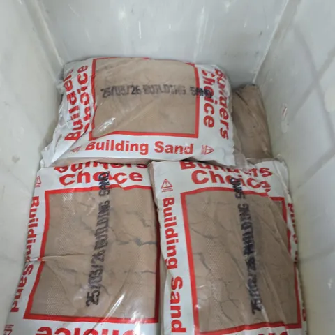 LOT OF APPROXIMATELY 5 BAGS OF BUILDERS CHOICE BUILDING SAND 