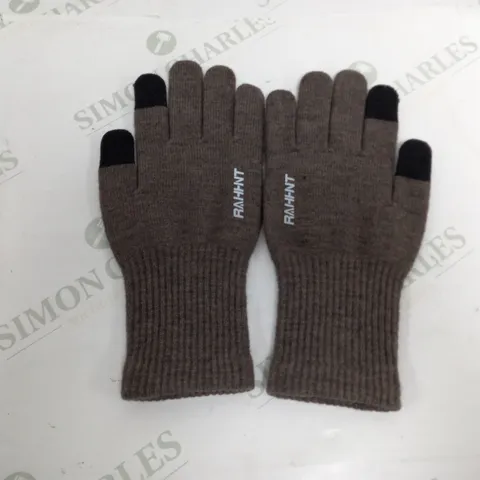 RAHHINT MERINO WOOL WINTER GLOVES IN BROWN