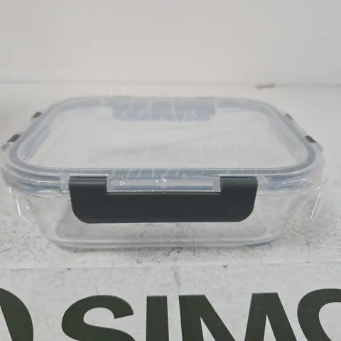 SET OF 6 CLEAR GLASS FOOD STORAGE CONTAINERS 