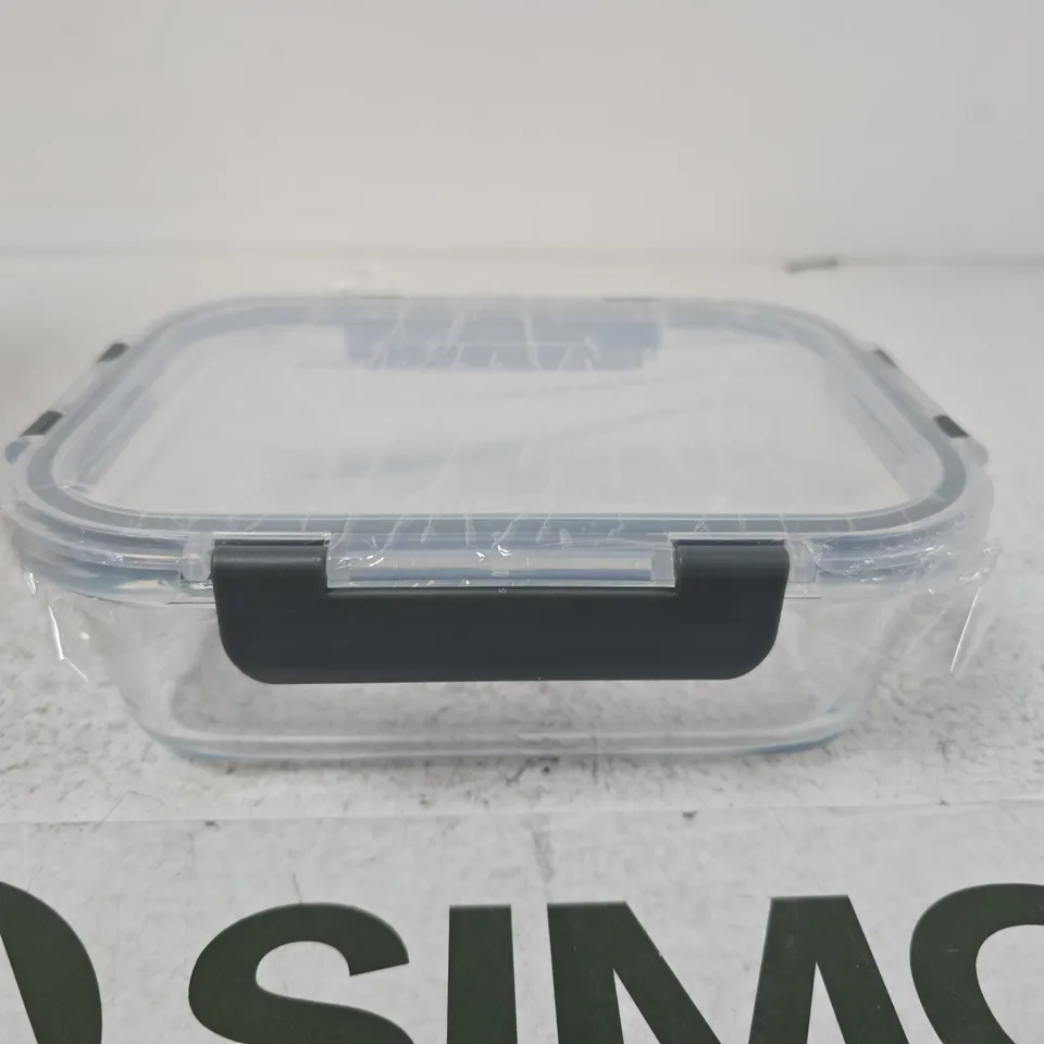 SET OF 6 CLEAR GLASS FOOD STORAGE CONTAINERS