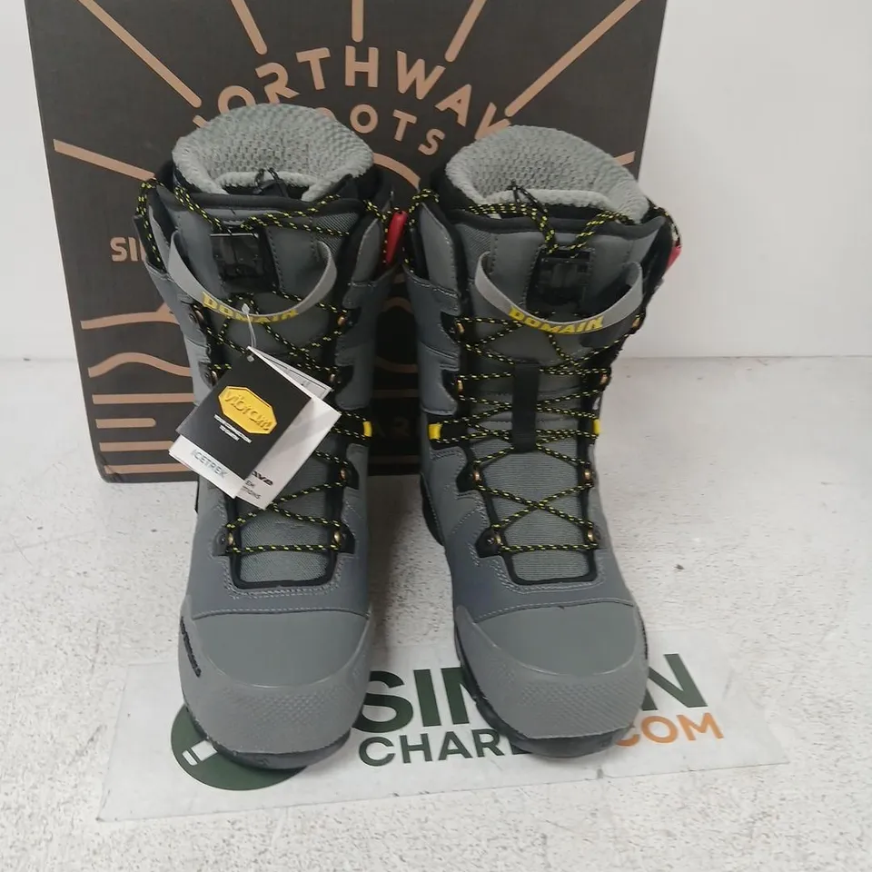 NORTHWAVE GREY WINTER BOOTS - MEN'S UK 9.5 (EU 44) WITH VIBRAM SOLE