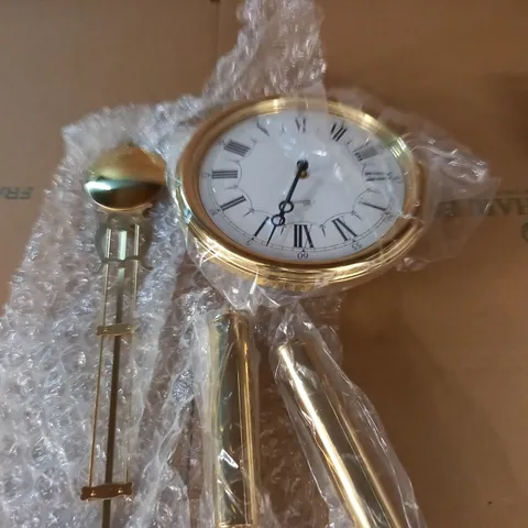 PENDULUM GOLD LOOK WALL CLOCK