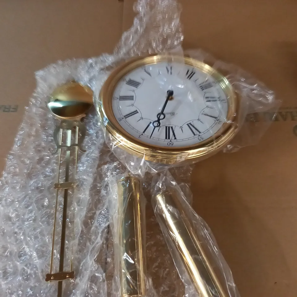 PENDULUM GOLD LOOK WALL CLOCK