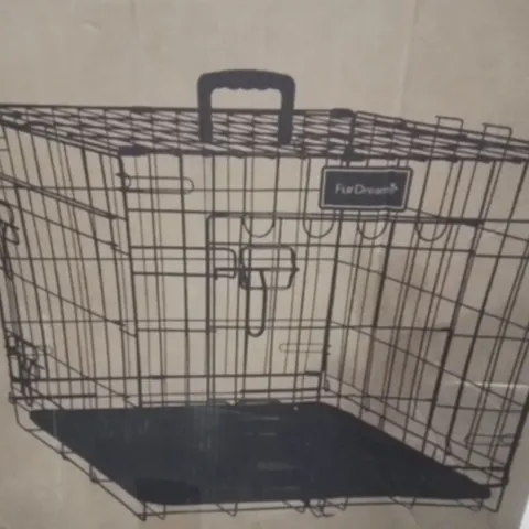 BOXED FURDREAMS 36 INCH FOLDING METAL DOG CAGE