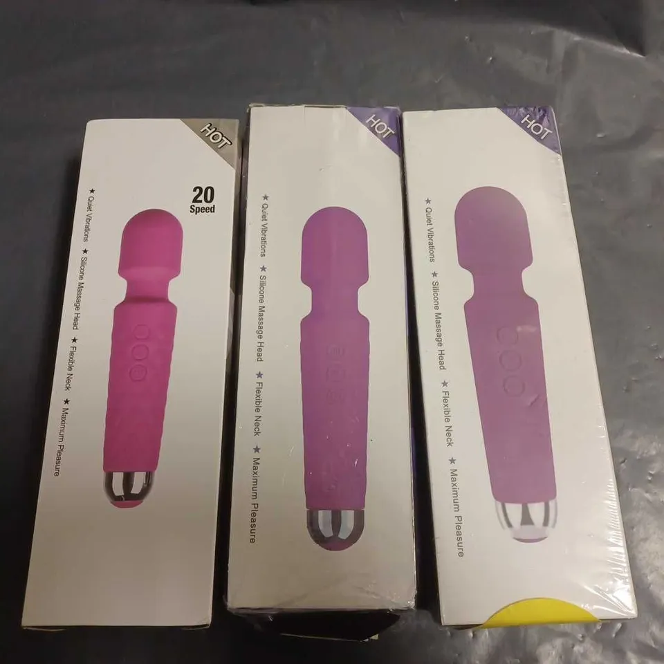 LOT OF 3 HOT 20-SPEED PERSONAL MASSAGERS