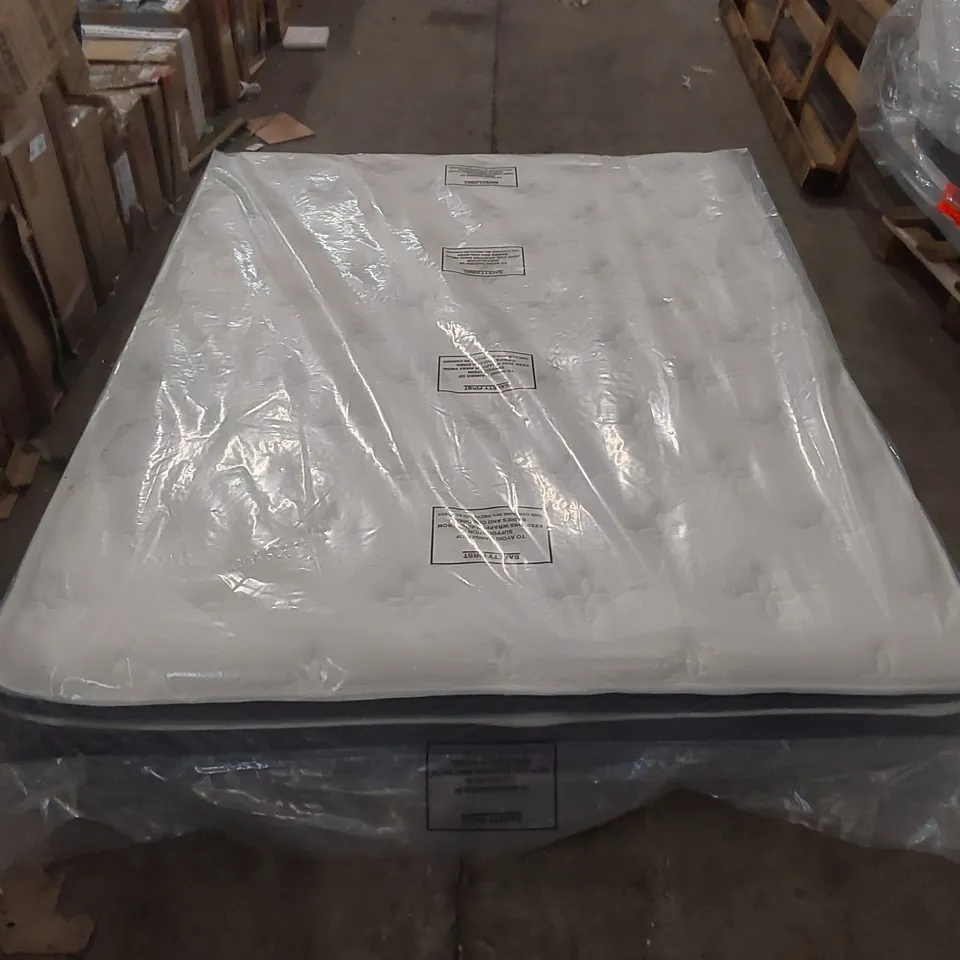 QUALITY BAGGED CREEVERY 30CM MEDIUM HYBRID SPRING MATTRESS IN A BOX PILLOW TOP - 5' KING SIZE