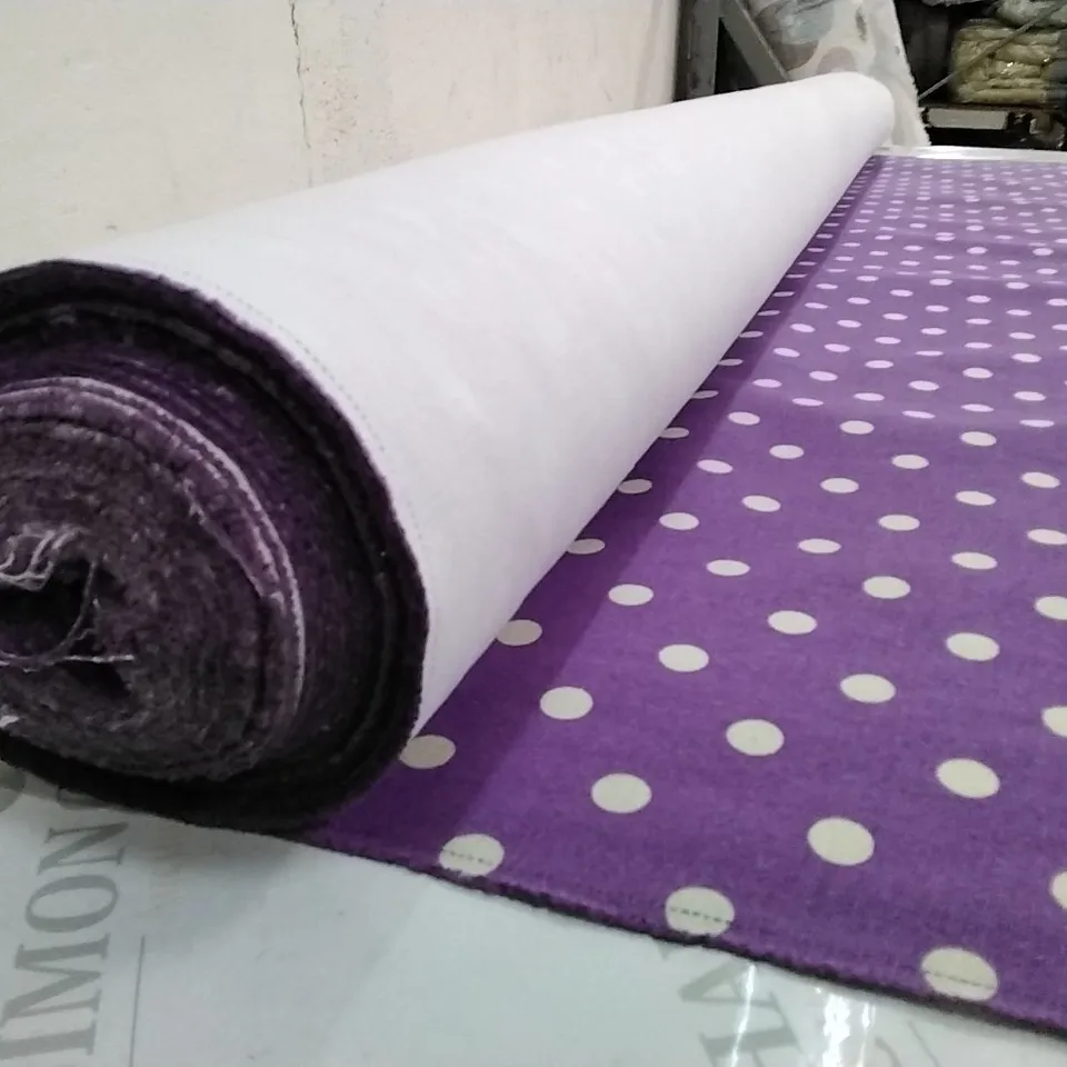 ROLL OF PURPLE DOTTED LINEN 