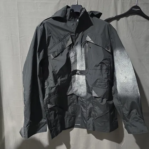 A-COLD-WALL* BLACK HOODED JACKET – PRINTED PANEL DESIGN