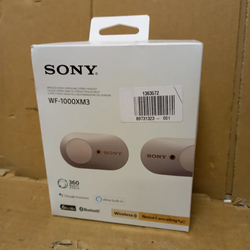 SONY WF-1000XM3 WIRELESS NOISE CANCELLING EARPHONES BOX