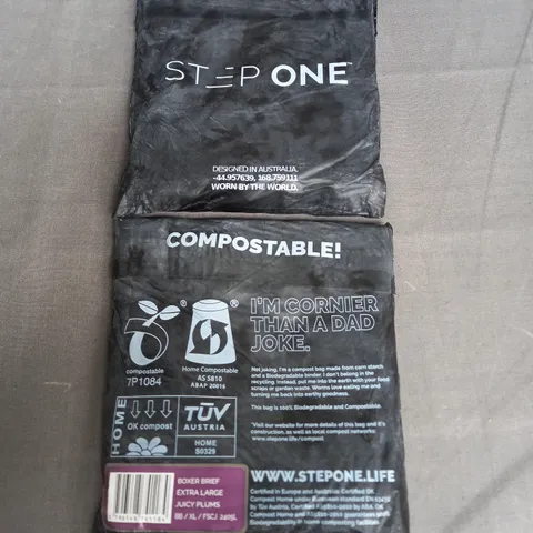 STEP ONE X2 BOXER BRIEF IN JUICY PLUMS SIZE XL