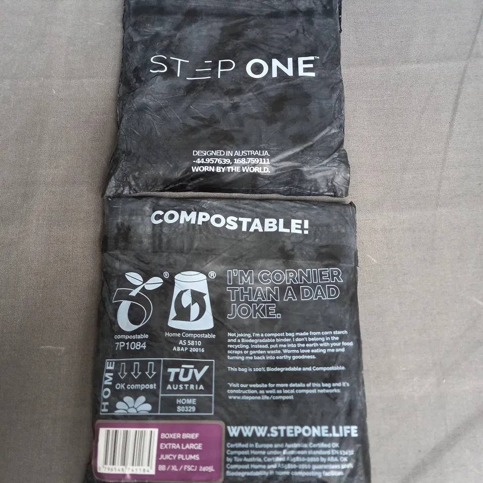 STEP ONE X2 BOXER BRIEF IN JUICY PLUMS SIZE XL