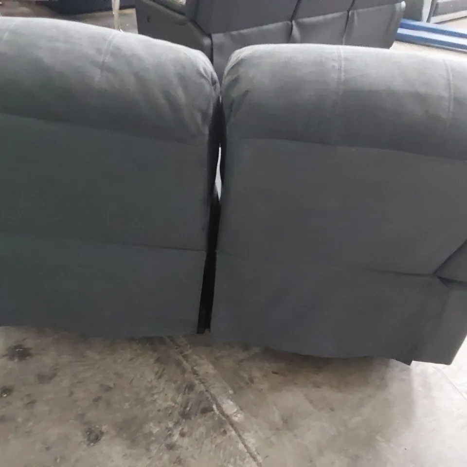 DESIGNER MANUAL RECLINING TWO SEATER SOFA CHARCOAL