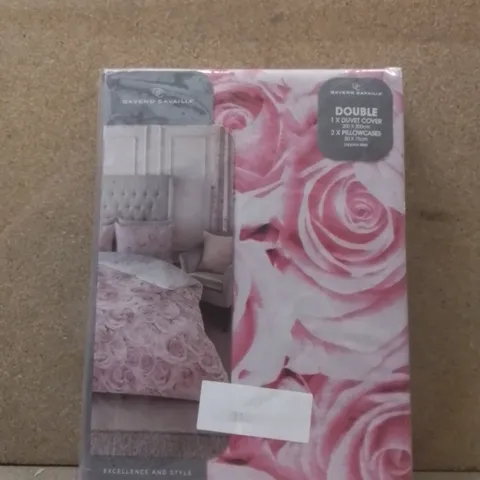 BRAND NEW GAVENO CAVAILIA DOUBLE DUVET COVER SET- PINK/ROSES