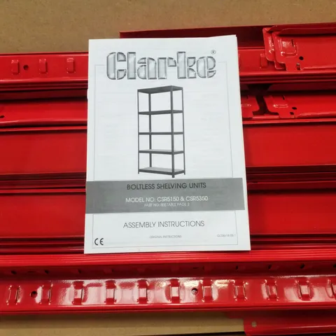 CLARKE CSM5150RP 150KG BOLTLESS SHELVING (RED)