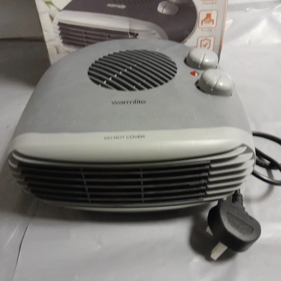 BOXED WARMLITE 2KW FLAT FAN HEATER