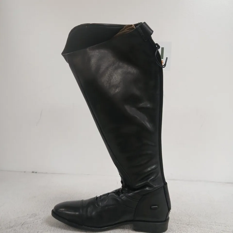 BROGINI (EU 46) BLACK LEATHER KNEE-HIGH RIDING BOOTS