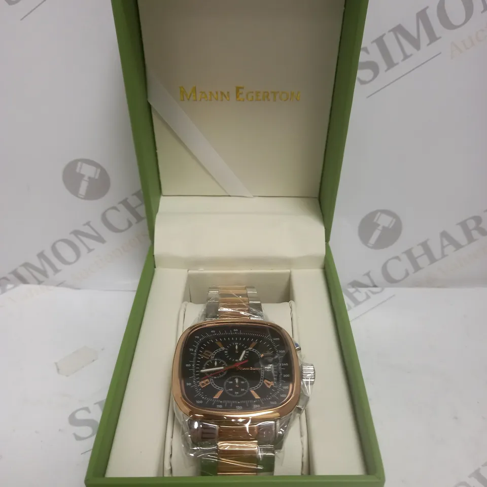 BOXED MANN EGERTON POLARIS TWO TONE WATCH