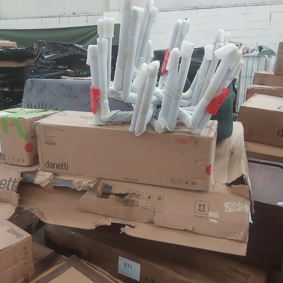 PALLET CONTAINING A LARGE QUANTITY OF ASSORTED DANETTI FURNITURE PARTS