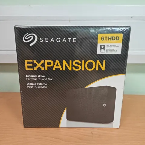 SEALED SEAGATE EXPANSION EXTERNAL DRIVE FOR PC AND MAC - 6TB