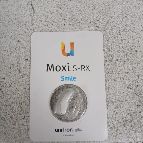 UNITRON MOXI S-RX HEARING AID – CARD DISPLAY (SMILE)