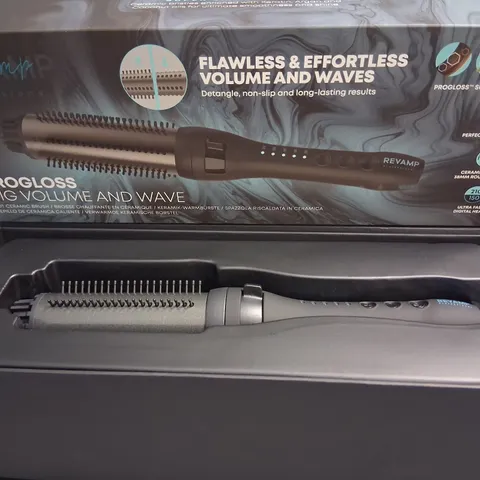 BOXED REVAMP PROFESSIONAL PROGLOSS BIG VOLUME AND WAVE HOT CERAMIC BRUSH BR-1500-GB