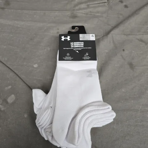 UNDER ARMOUR LIGHTWEIGHT NO SHOW SOCKS - X6