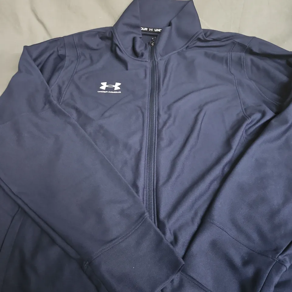 UNDER ARMOUR NAVY ZIP JACKET – STAND-UP COLLAR - SIZE XL